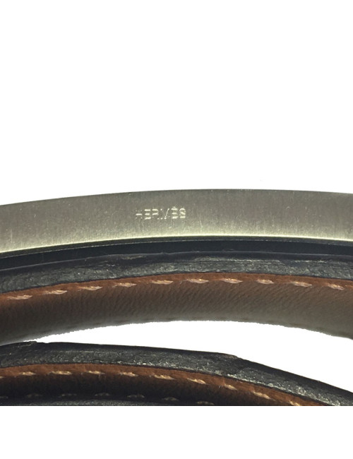 Ceinture HERMES Homme en crocodile porosus marron