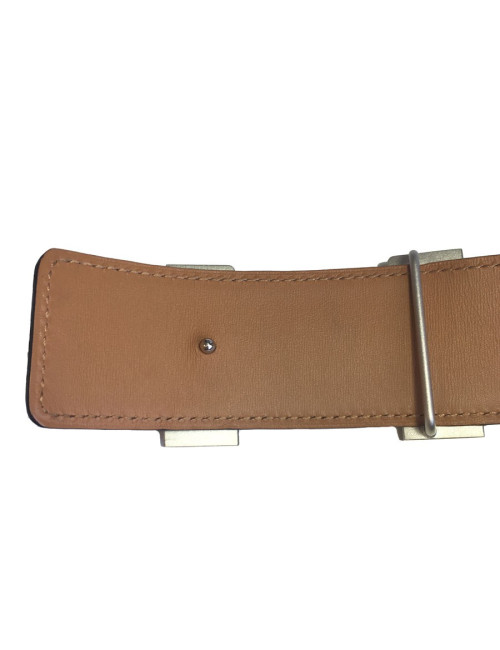 Ceinture HERMES Homme en crocodile porosus marron