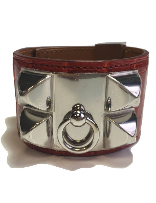 xxx Manchette HERMES CDC alligator missipi couleur sanguine