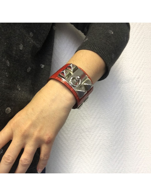 xxx Manchette HERMES CDC alligator missipi couleur sanguine