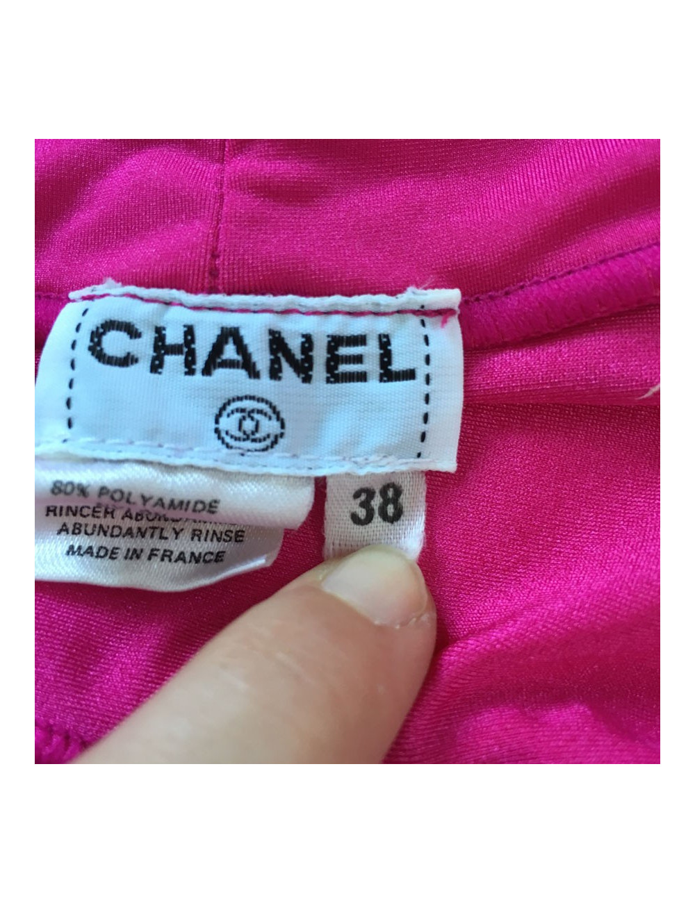  Maillot de bain CHANEL une pièce fuchsia T38