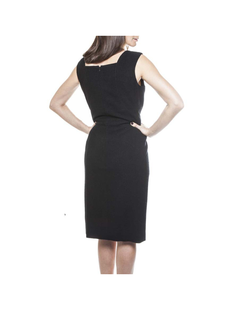 CHANEL T34 black sleeveless dress