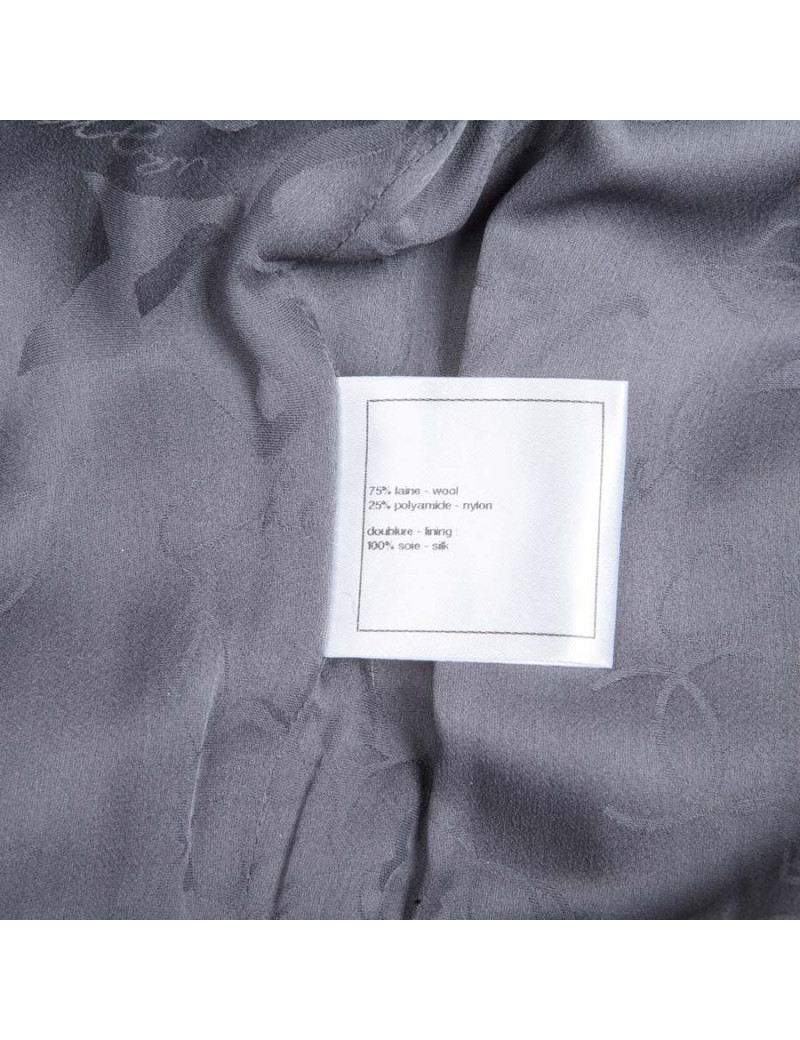 Robe CHANEL T 36 en laine grise