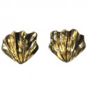 Boucles d'oreille clips YVES SAINT LAURENT Vintage en métal doré