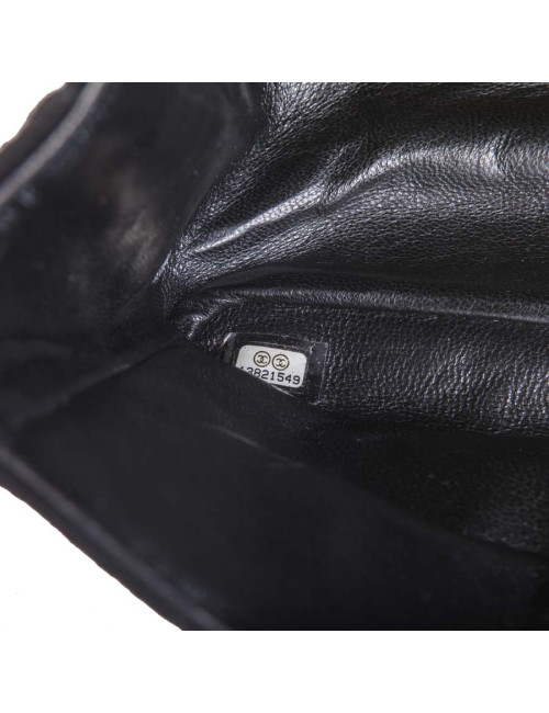 CHANEL 2.55 double flap jumbo bag in black jersey