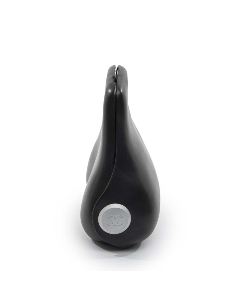 CHANEL Collector handbag in black rigid leather