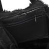 CHANEL black Shearling tote bag