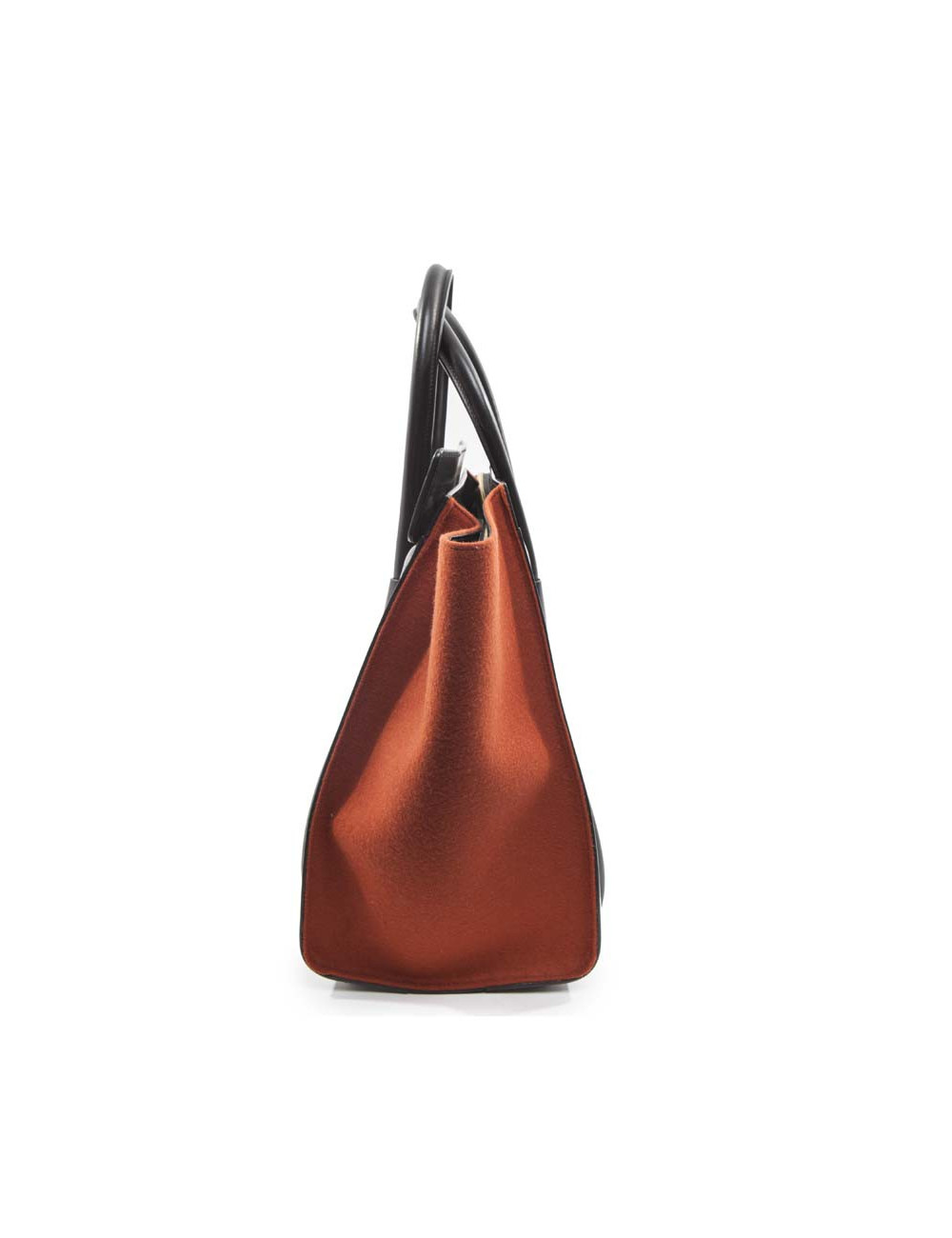 Sac CELINE Luggage feutrine ocre et gris