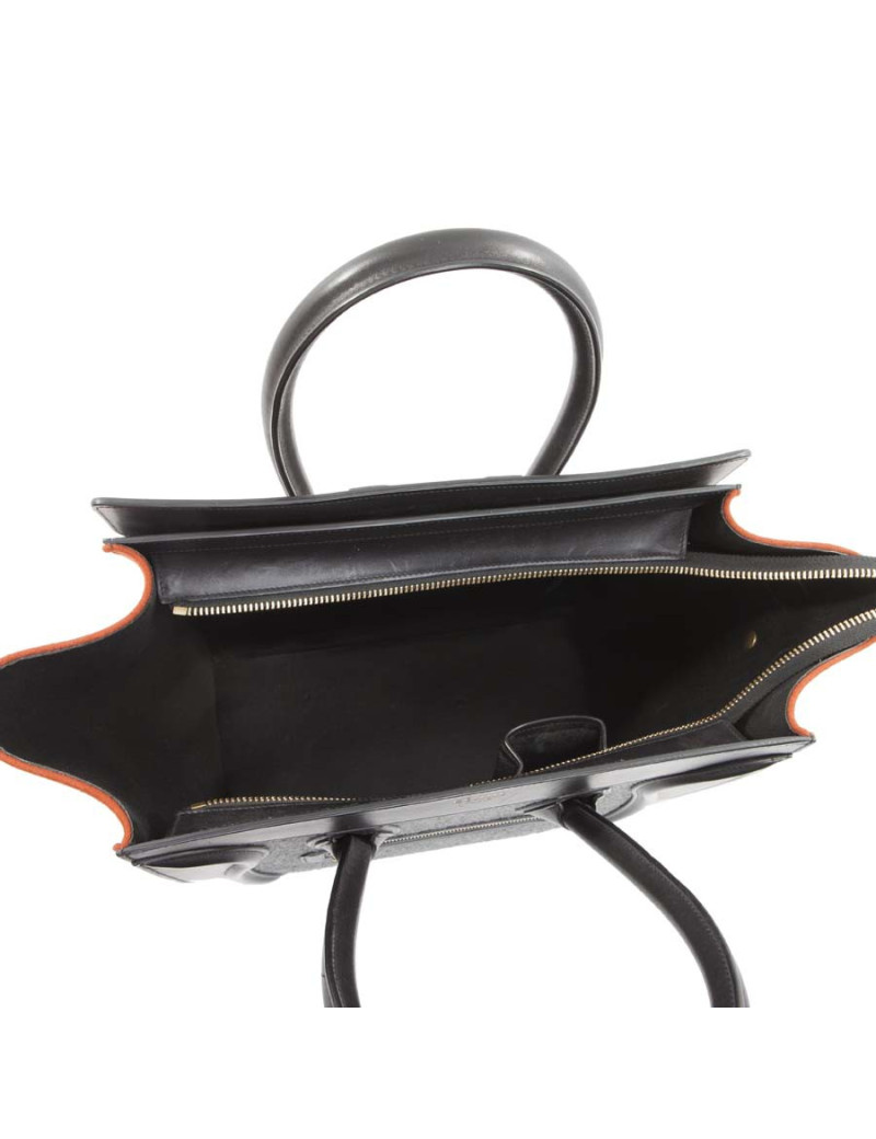 CÉLINE Luggage ochre and gray felt bag