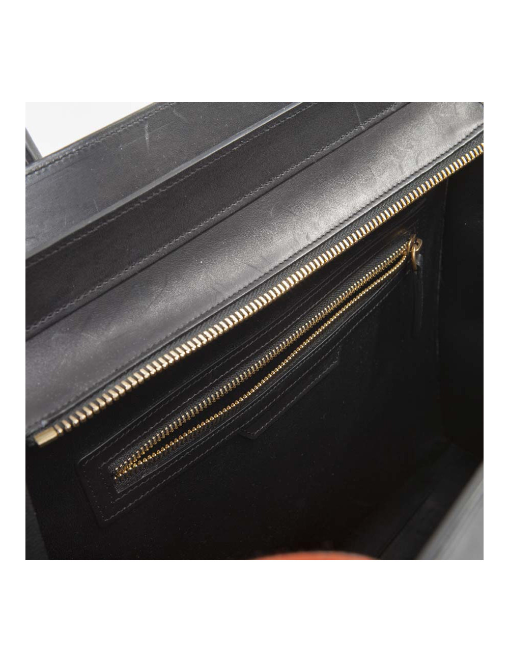 Sac CELINE Luggage feutrine ocre et gris