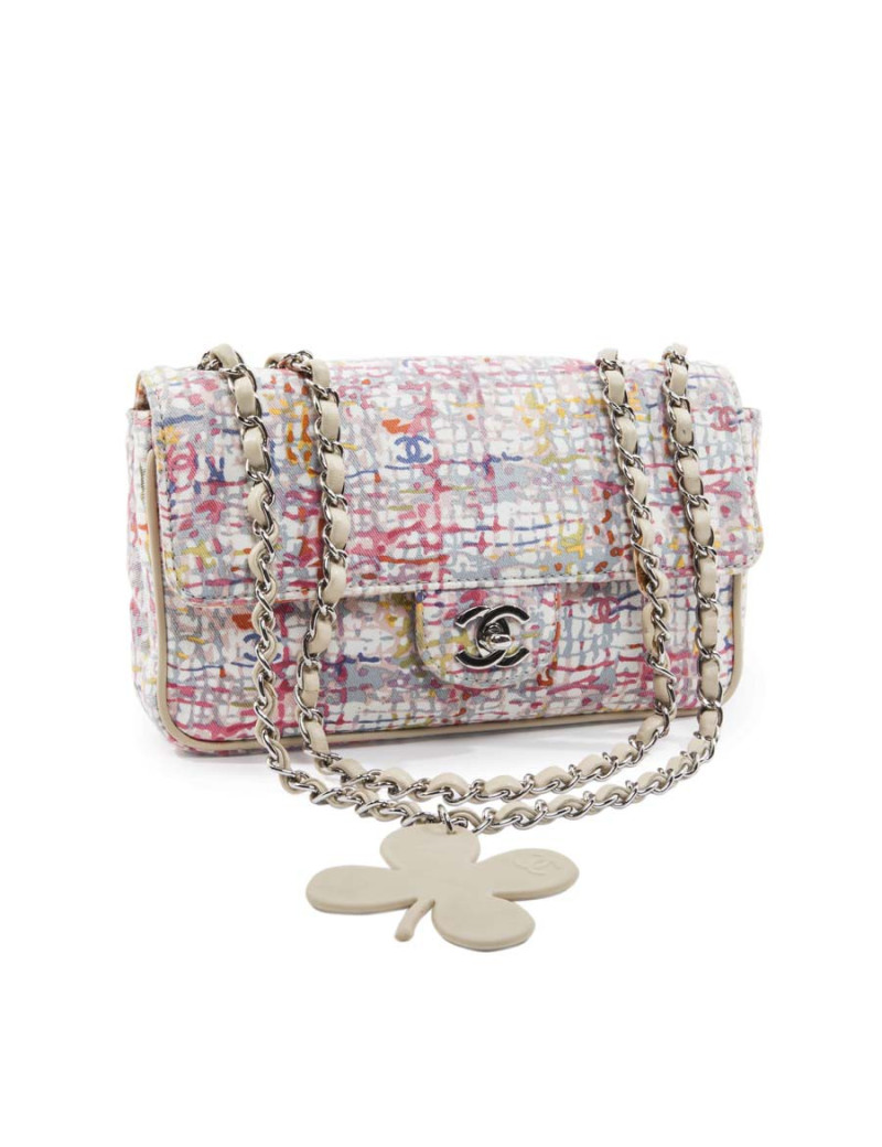 Sac CHANEL toile multicolores