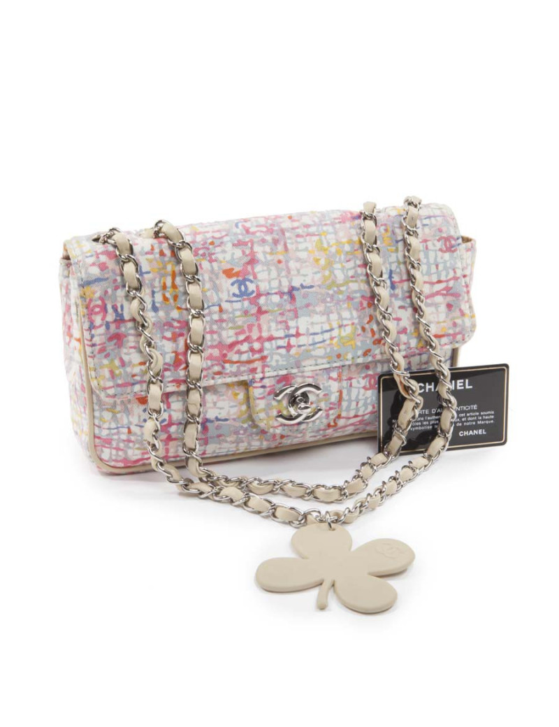 CHANEL multicolor canvas bag