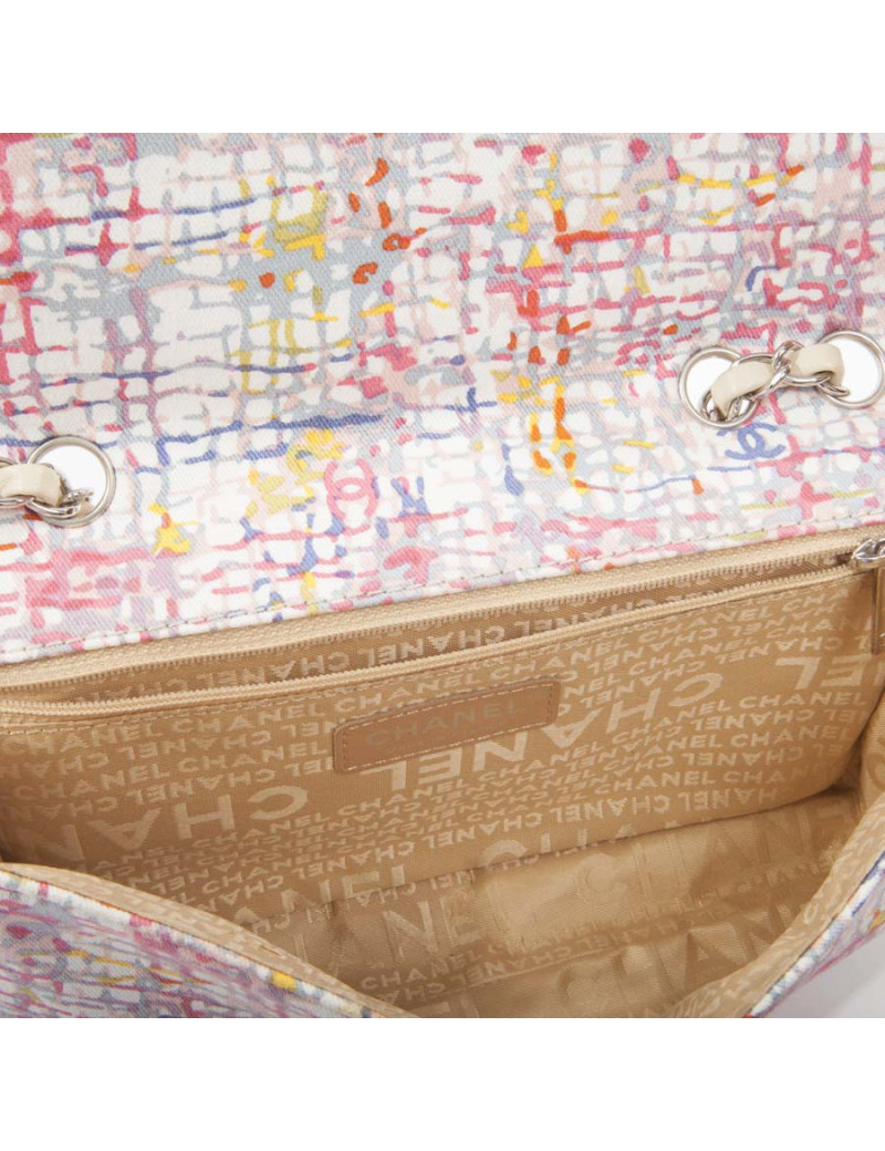 Sac CHANEL toile multicolores