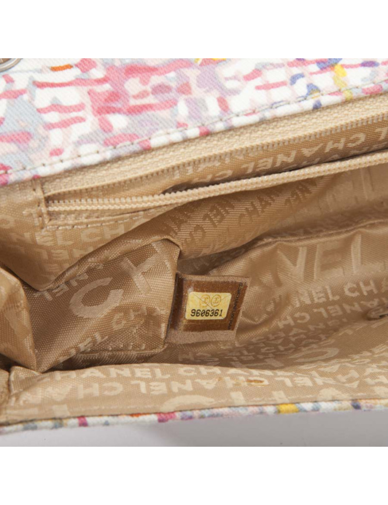 Sac CHANEL toile multicolores