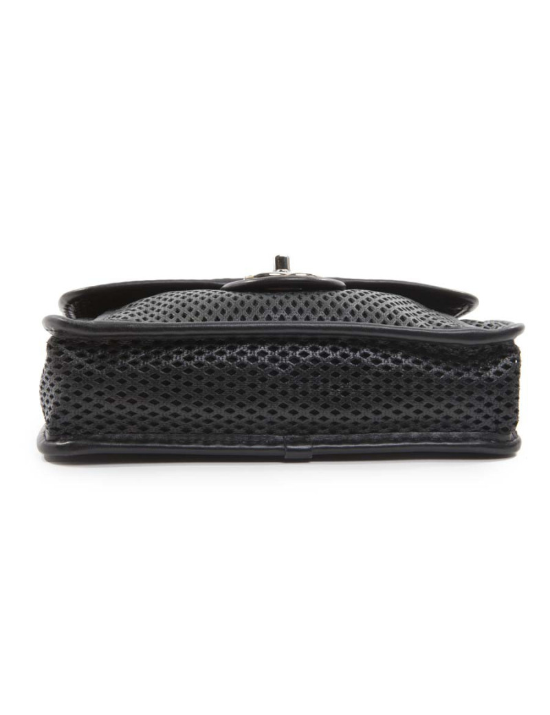 Perforated black leather CHANEL bag