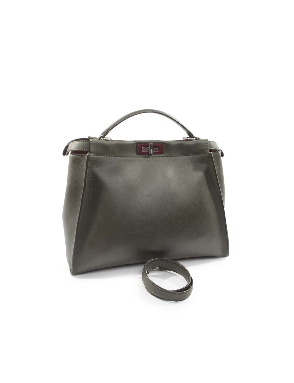 Sac Peekaboo FENDI en cuir vert