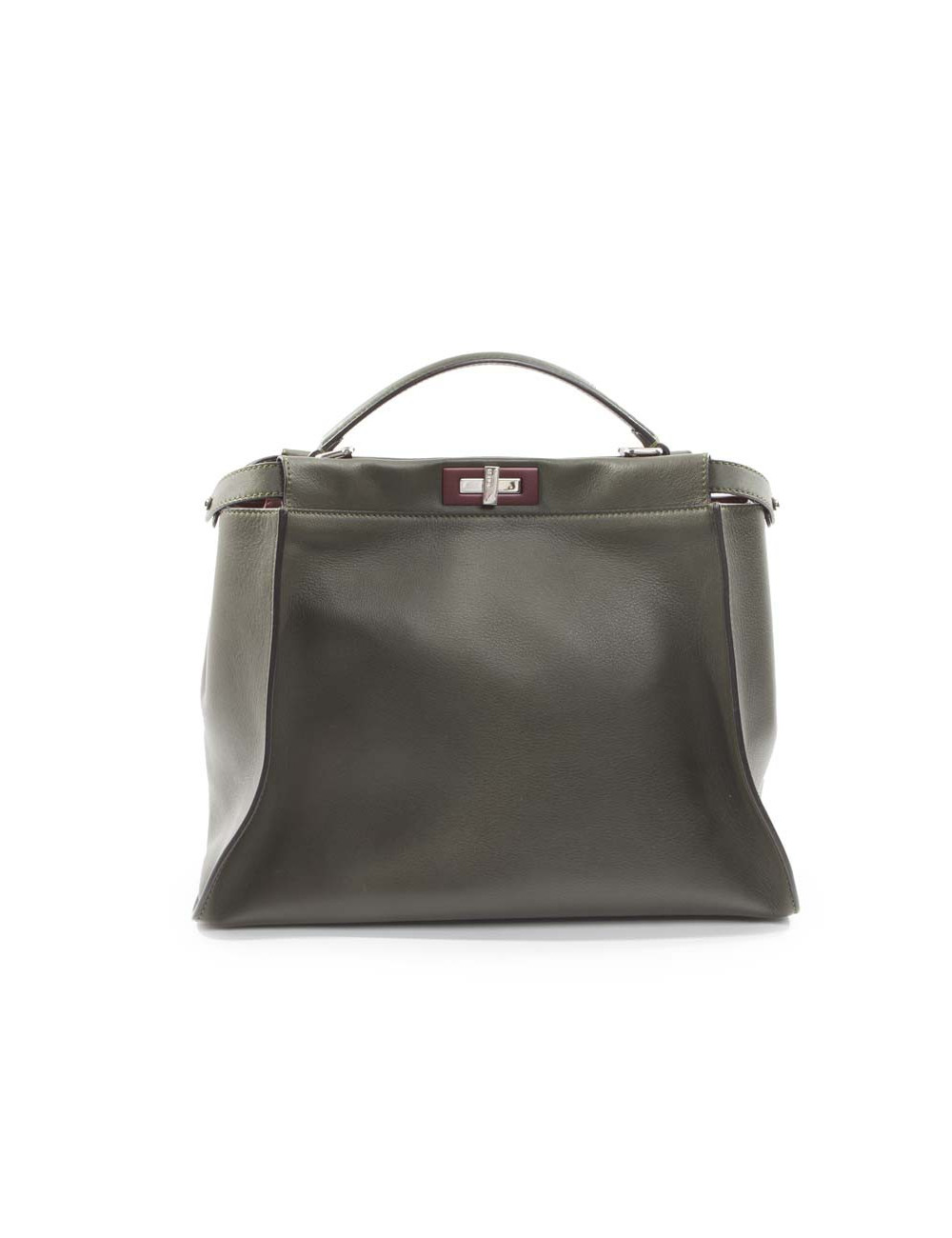 Sac Peekaboo FENDI en cuir vert