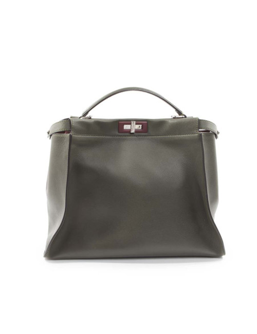 Sac Peekaboo FENDI en cuir vert