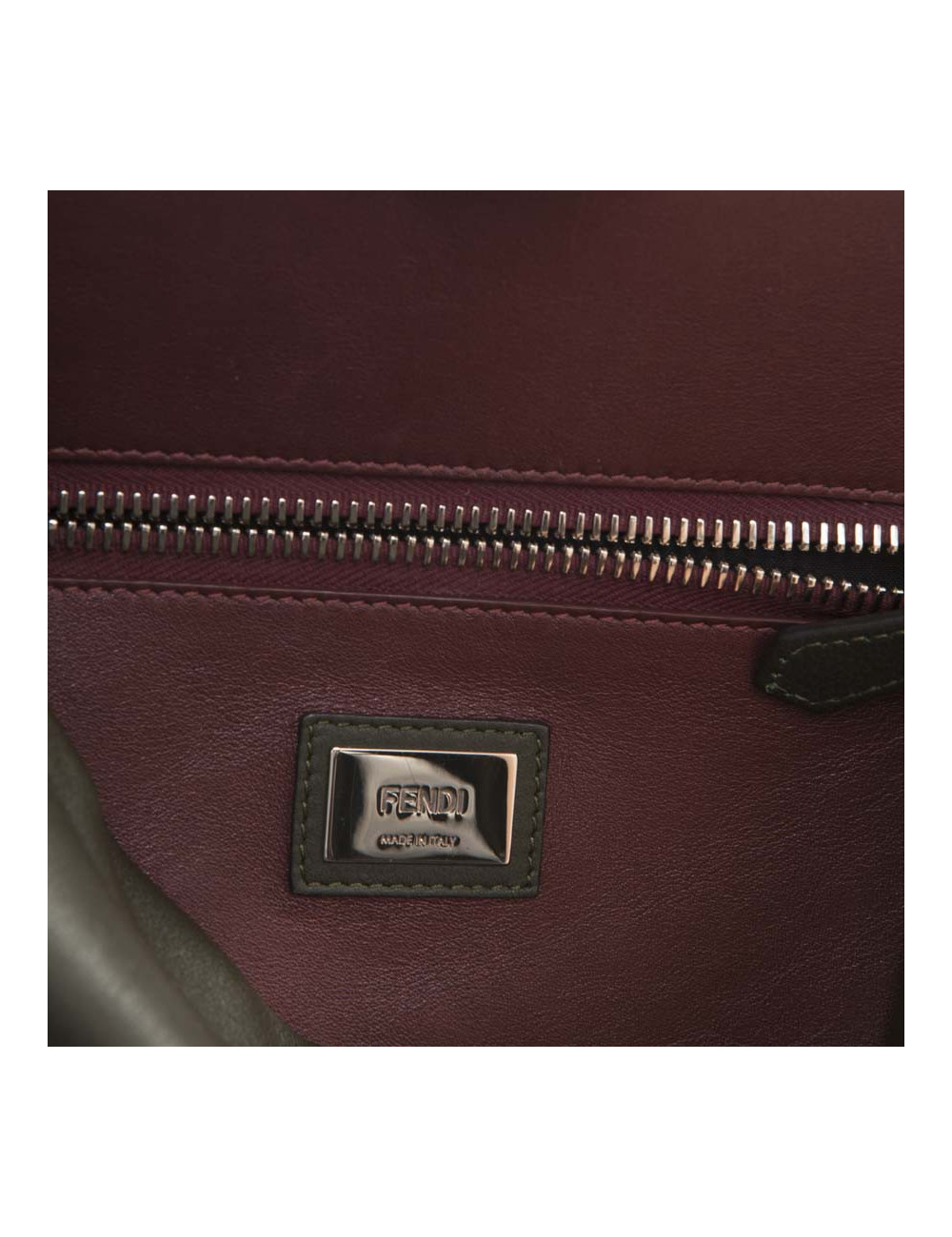 Sac Peekaboo FENDI en cuir vert