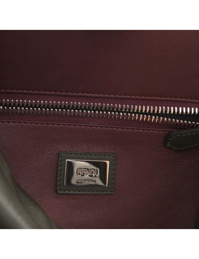 Sac Peekaboo FENDI en cuir vert