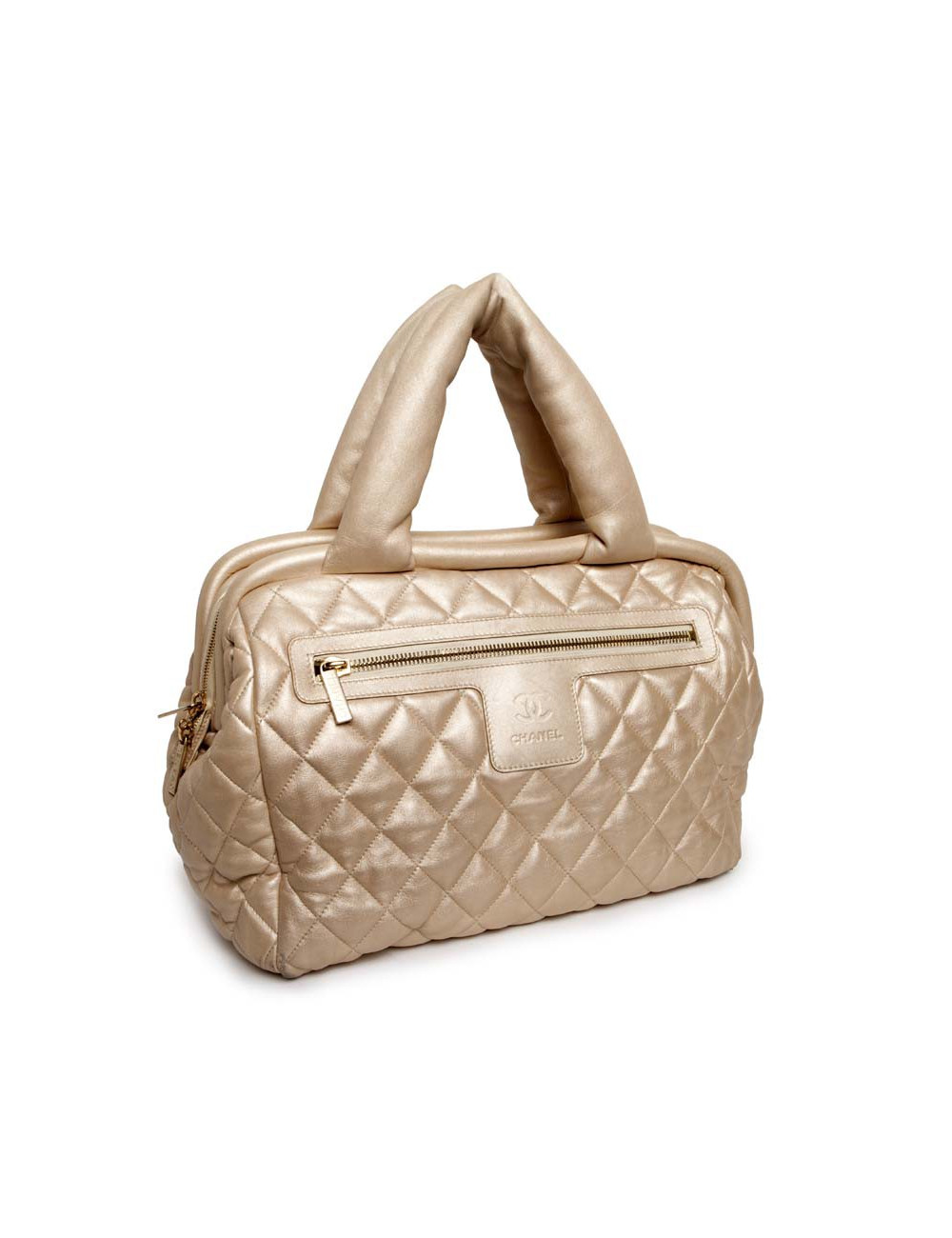 Sac cocoon CHANEL beige brillant