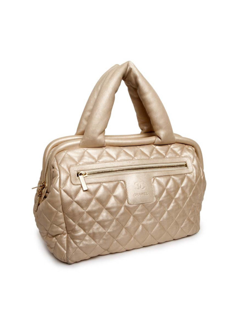 Sac cocoon CHANEL beige brillant