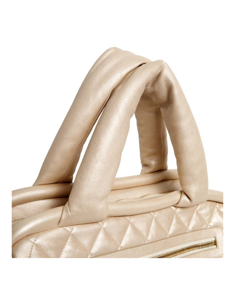 Sac cocoon CHANEL beige brillant