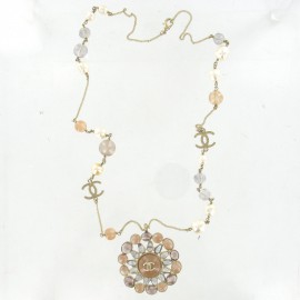 Necklace "Sun" CHANEL multicolor pearls jewel and gem