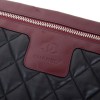 Black and Burgundy CHANEL quilted leather wallet