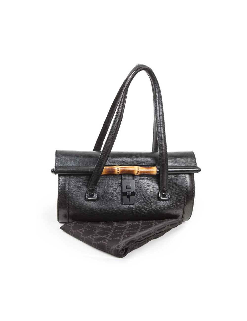 Sac GUCCI bambou cuir grainé noir