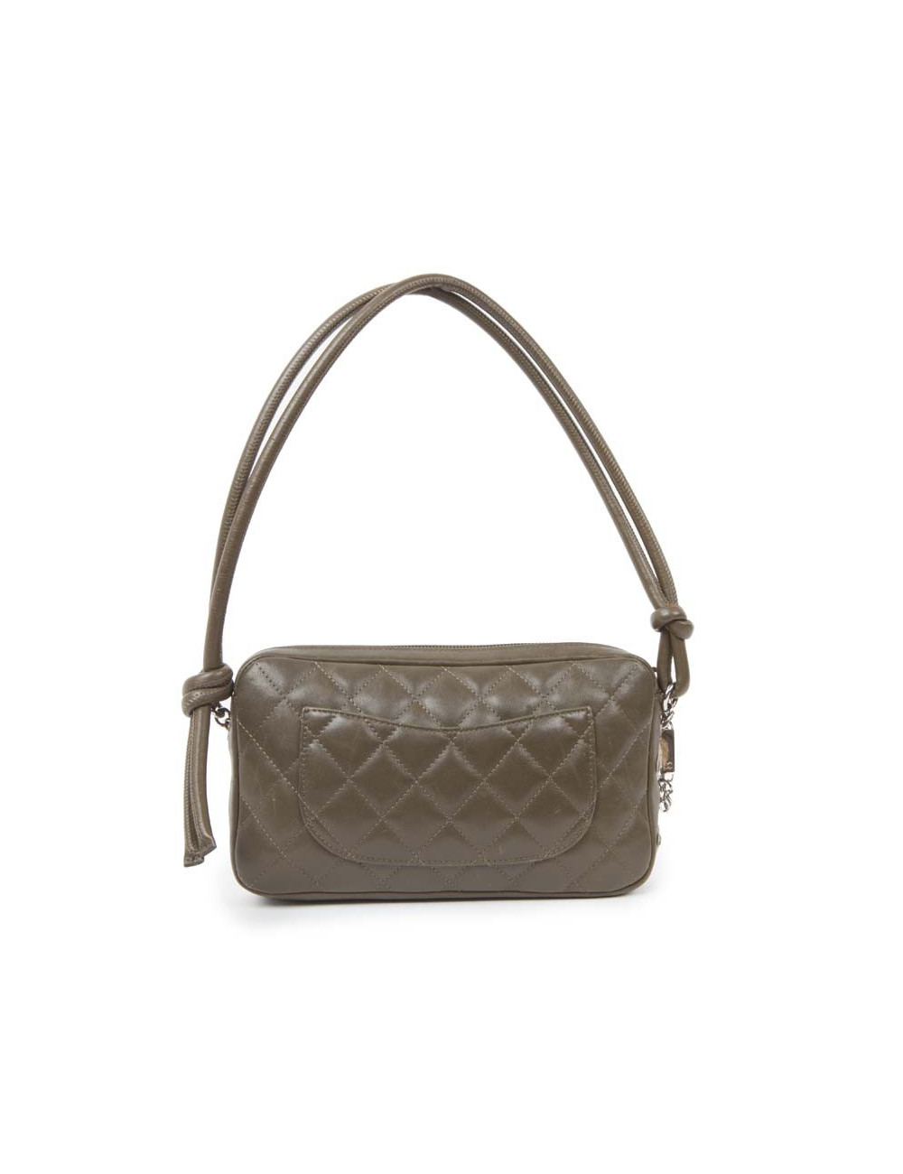 CHANEL 'Cambon' clutch in khaki green quilted leather