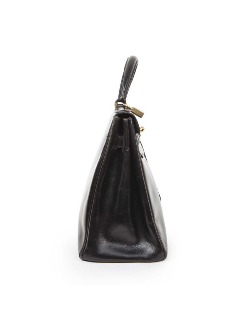 HERMES Kelly 32 bag in black box with the strap