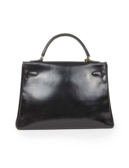 HERMES Kelly 32 bag in black box with the strap