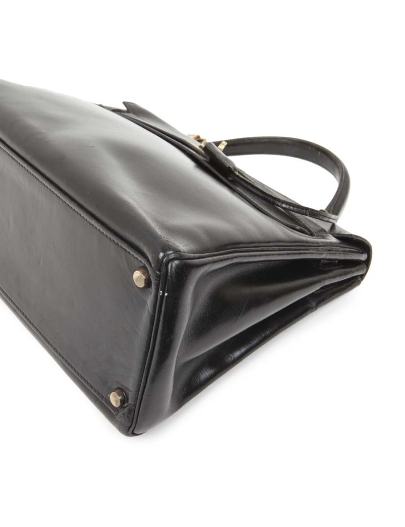 HERMES Kelly 32 bag in black box with the strap