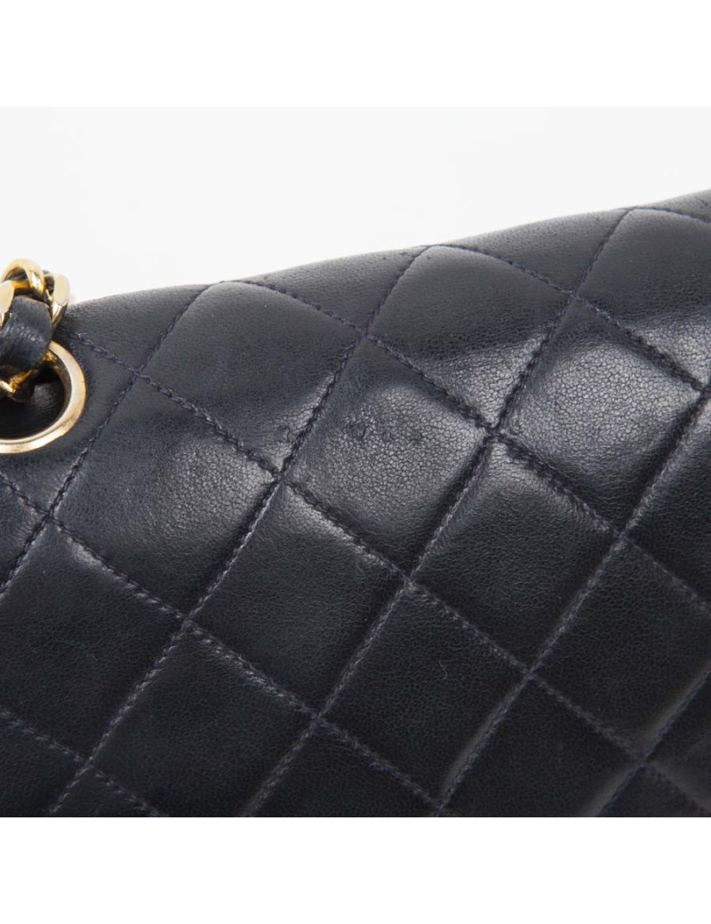Blue quilted CHANEL bag Navy Vintage