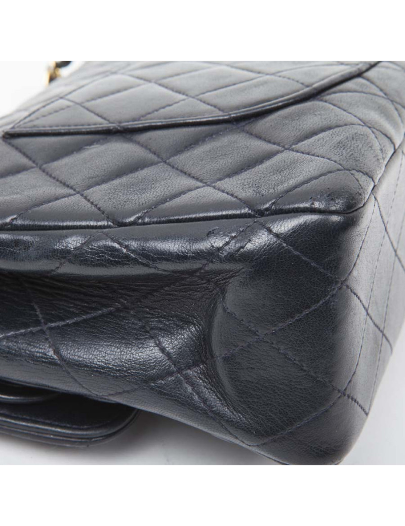 Blue quilted CHANEL bag Navy Vintage