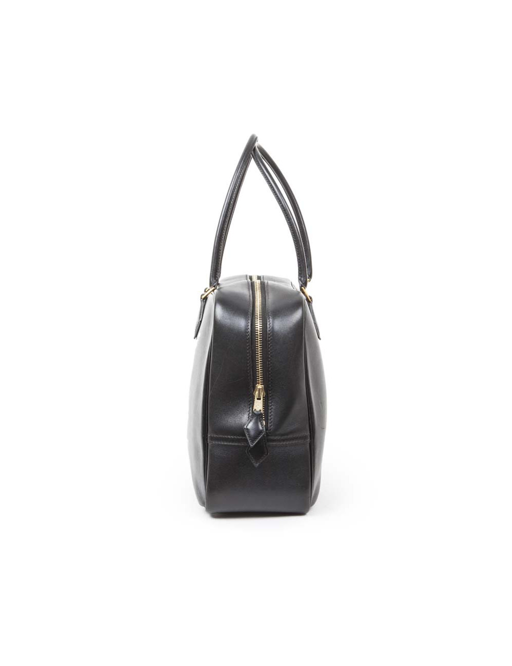 Sac plume HERMES cuir box noir GM