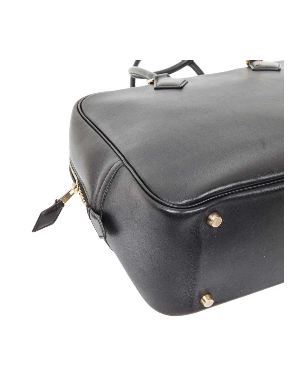 Sac plume HERMES cuir box noir GM