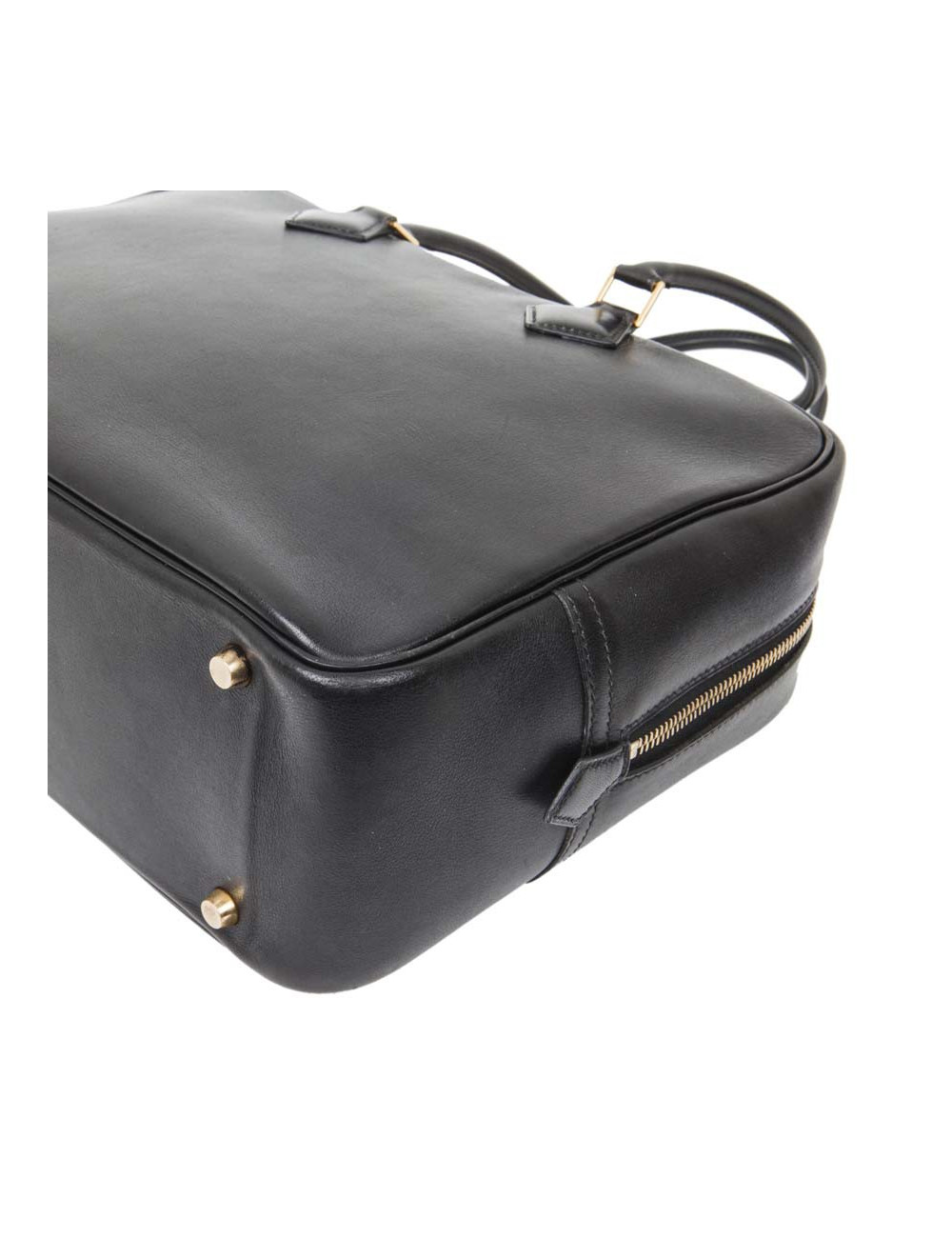 Sac plume HERMES cuir box noir GM