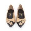 CHANEL beige embroidered pumps
