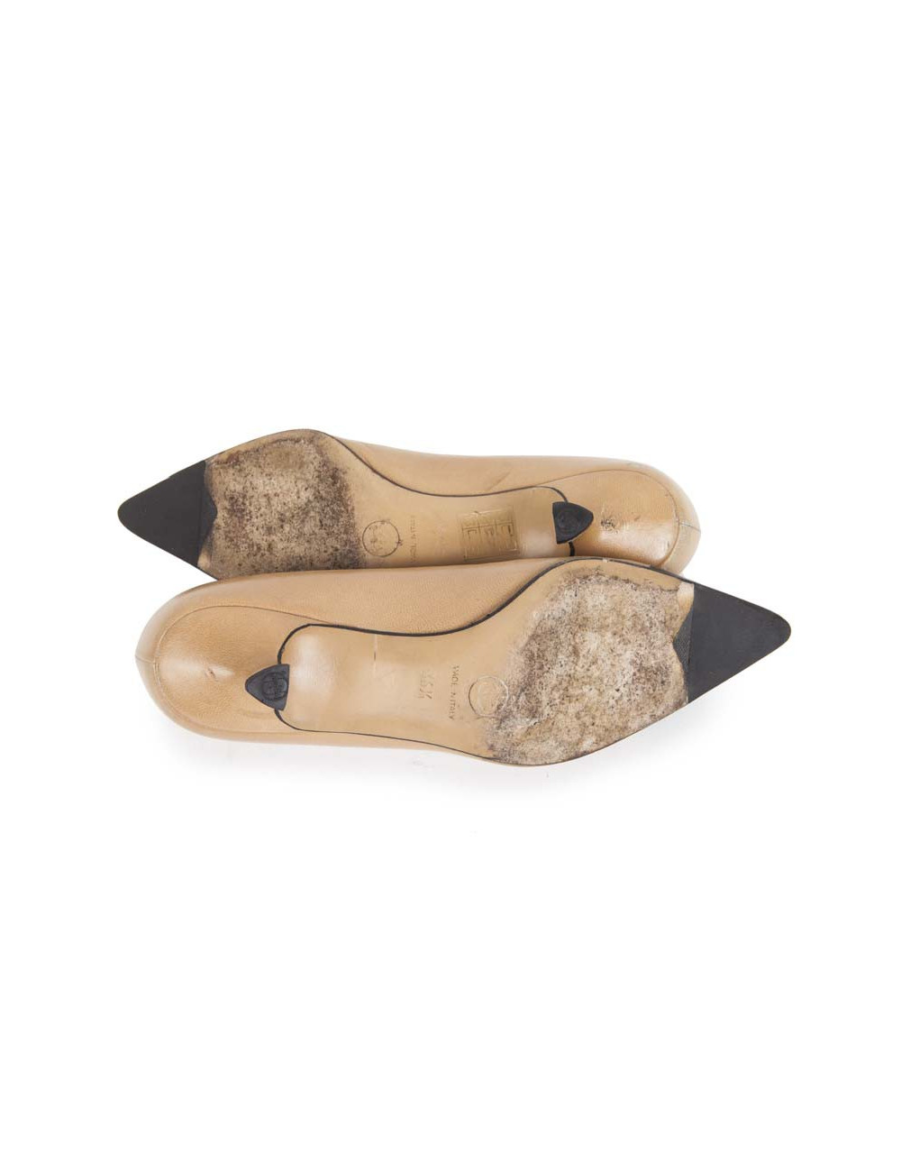Escarpins CHANEL beige avec broderies