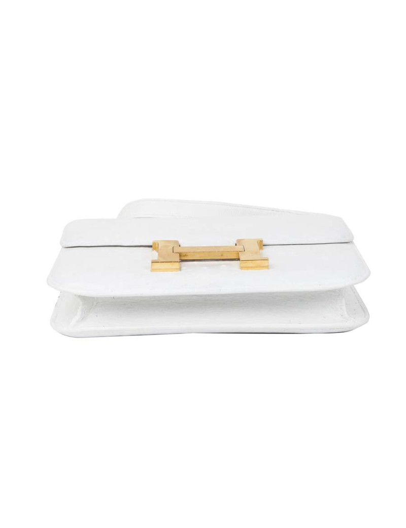 Sac Constance HERMES autruche blanc
