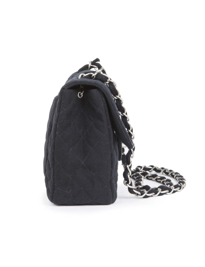 Timeless CHANEL Black jersey GM bag