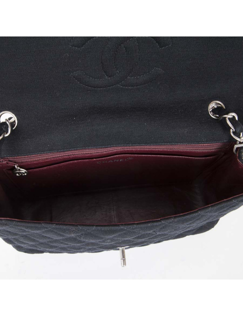 Timeless CHANEL Black jersey GM bag