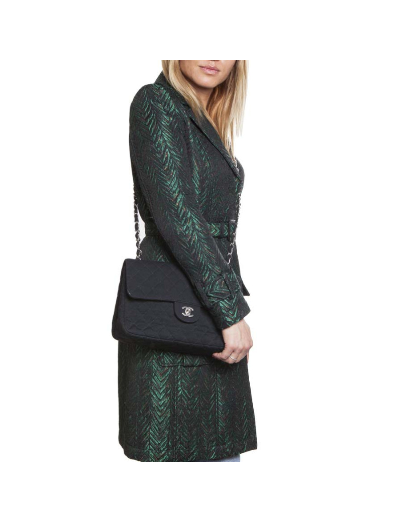 Timeless CHANEL Black jersey GM bag