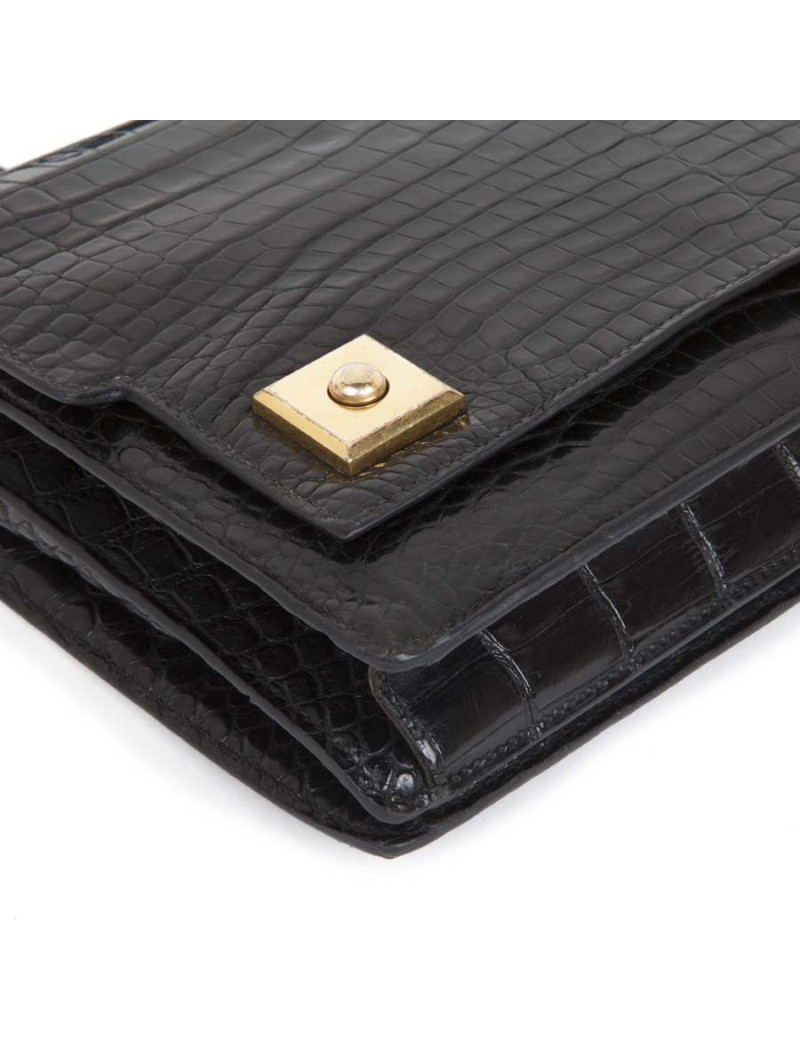 Sac HERMES Piano en crocodile porosus Vintage