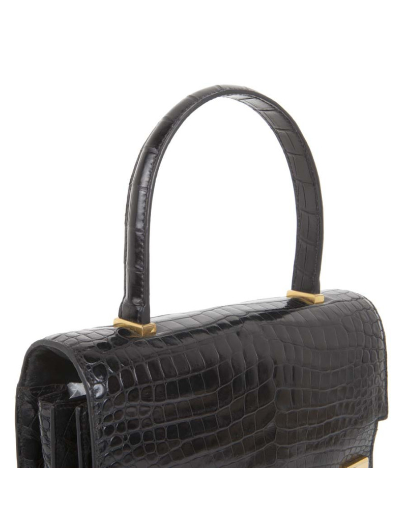 Sac HERMES Piano en crocodile porosus Vintage