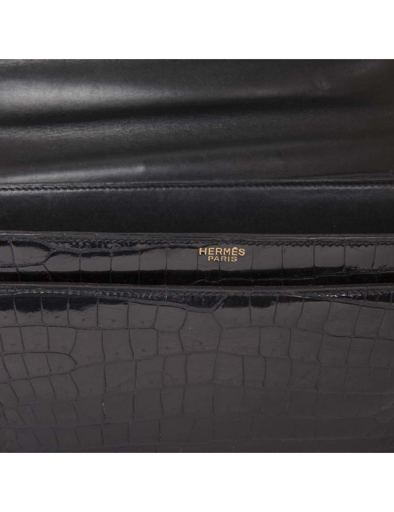 Sac HERMES Piano en crocodile porosus Vintage