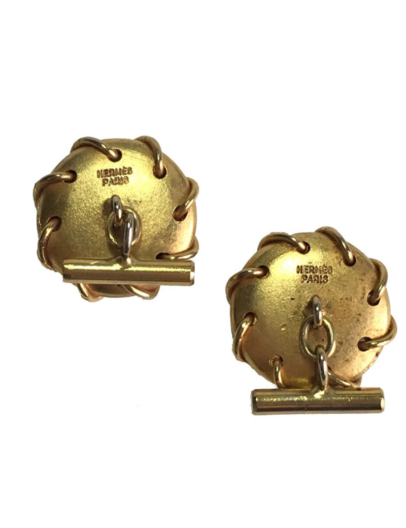 HERMES Vintage Gold Plated Cufflinks