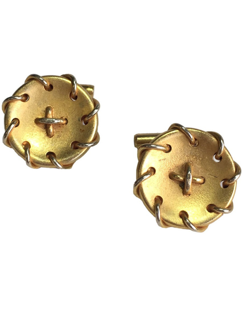 HERMES Vintage Gold Plated Cufflinks